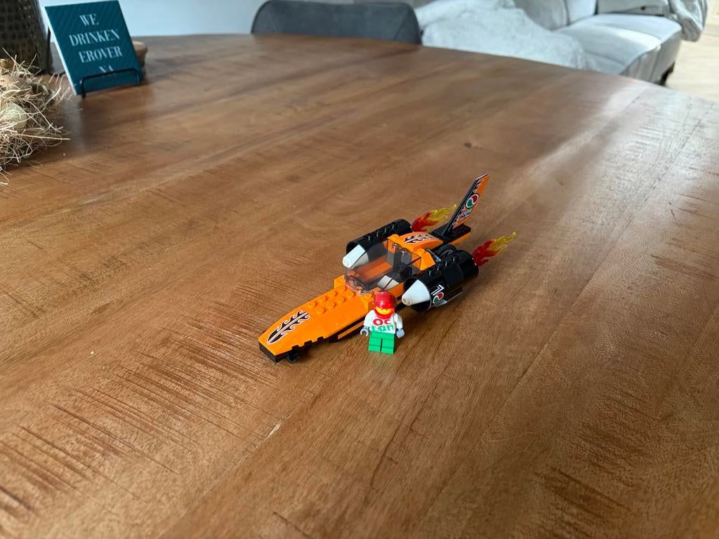 Lego City 60178 Snelheidsrecordauto met minifiguur en boekje, Lego, Ophalen of Verzenden, Complete set, Inclusief instructies