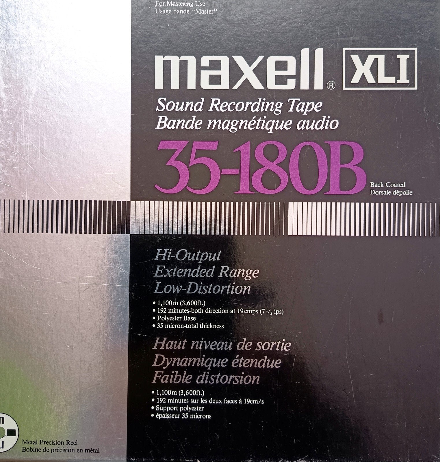 Maxell lege spoel 26,5cm met tape vol muziek, Audio, Tv en Foto, Bandrecorders, Verzenden, Onderdeel, Met banden