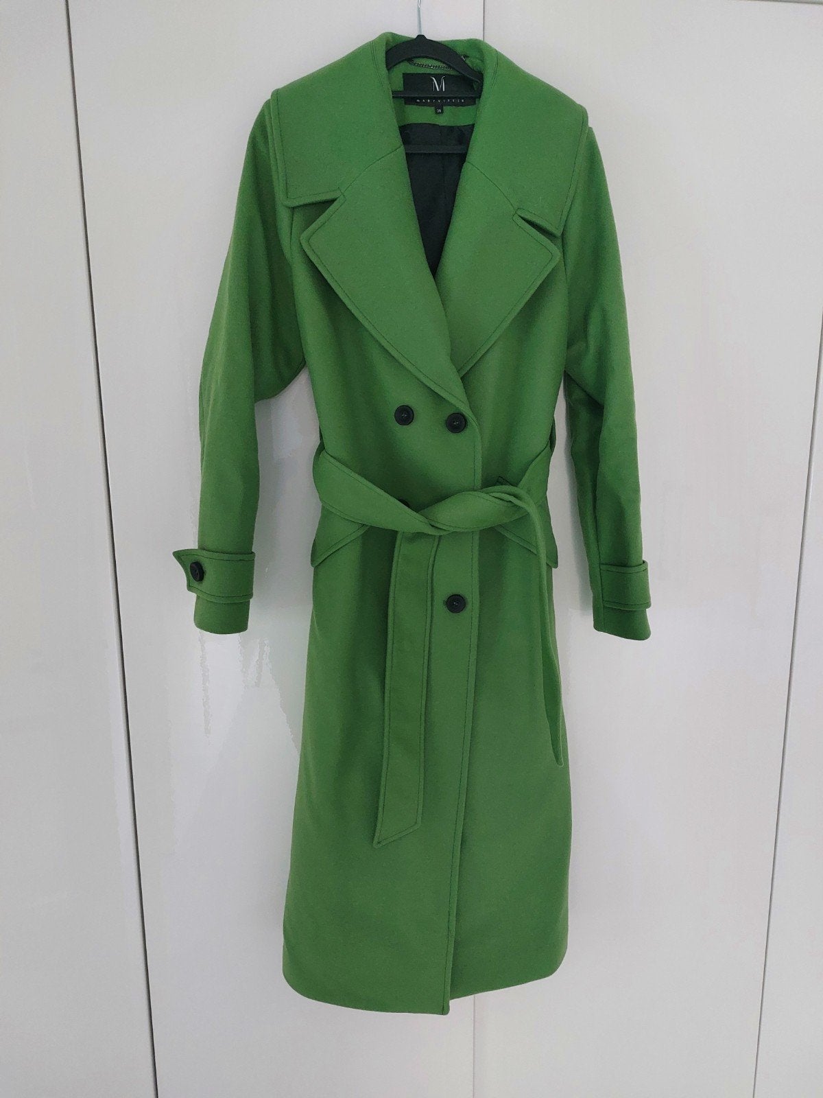 Mart Visser Groene Wollen Jas Maat 38, Kleding | Dames, Maat 38/40 (M), Mart Visser, Ophalen of Verzenden, Zo goed als nieuw