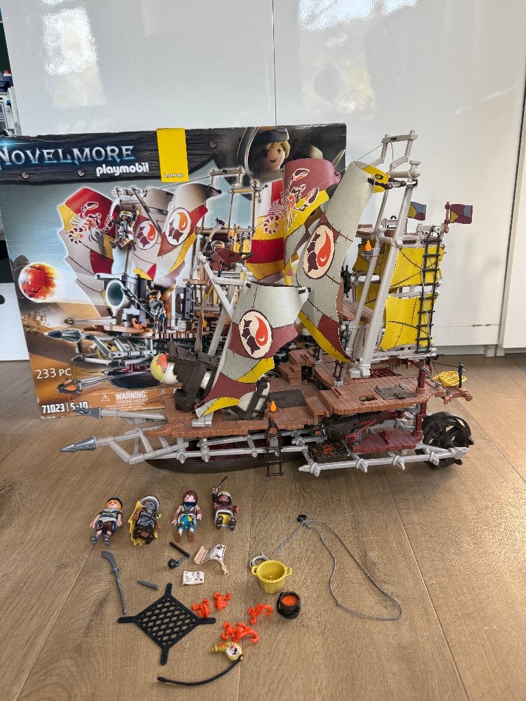 playmobil Novelmore 71023 – bijna compleet + doos, Complete set, Ophalen of Verzenden, Zo goed als nieuw, Boot/Schip