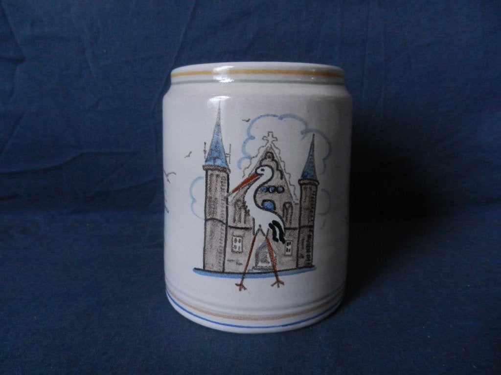 Kan / bierpul wapen gebouwen Den Haag Goedewaagen h. 12,1 cm, Ophalen of Verzenden