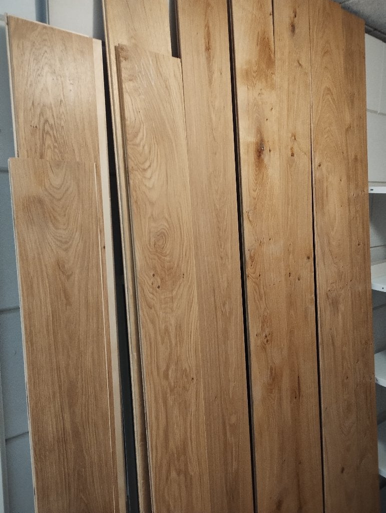 (bijna) Gratis: Houten laminaat planken  4m2, Doe-het-zelf en Verbouw, Ophalen, Minder dan 25 mm, Eiken, Nieuw