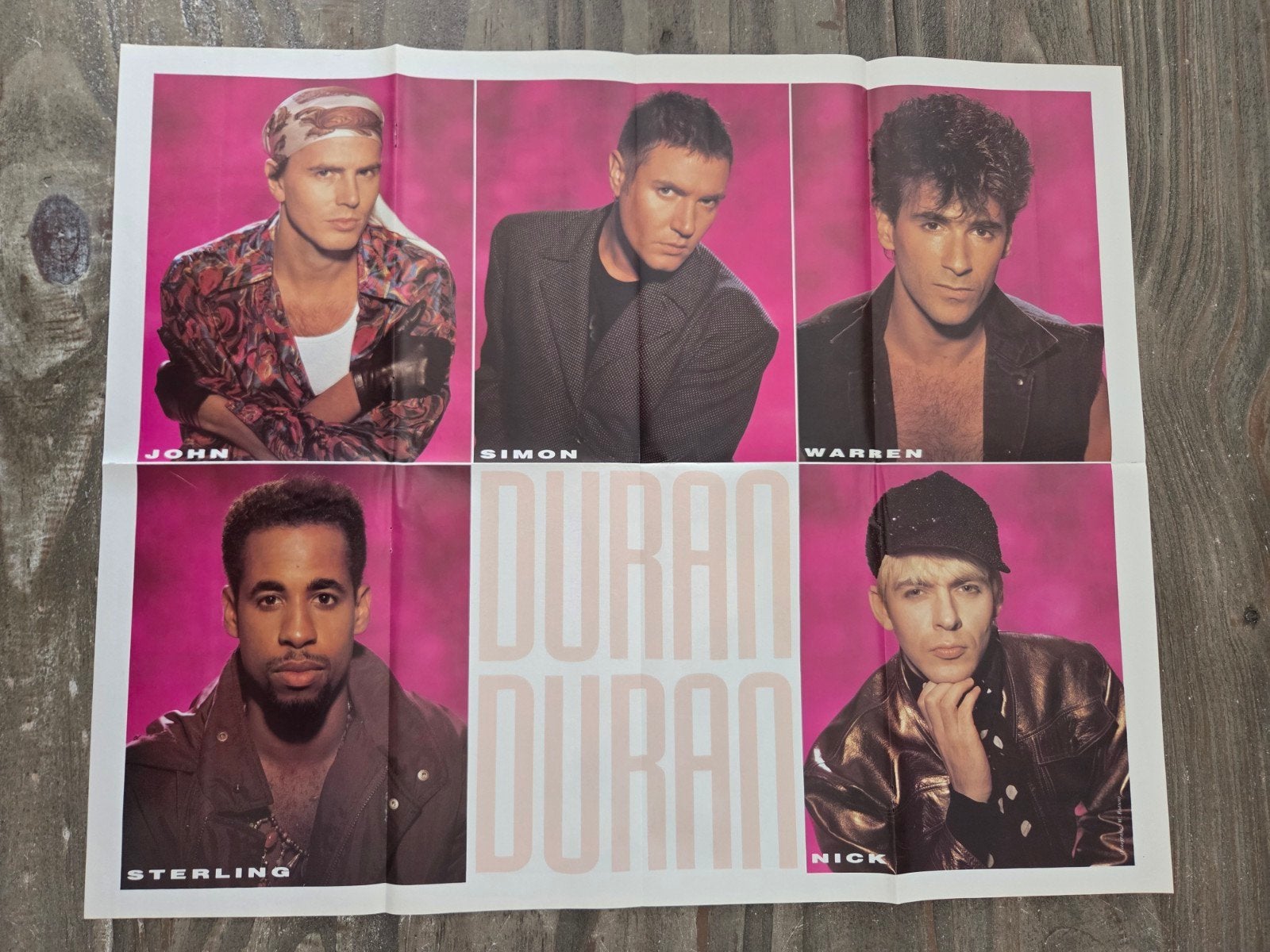 Vintage Duran Duran Poster, Ophalen of Verzenden, Zo goed als nieuw, A1 t/m A3, Muziek