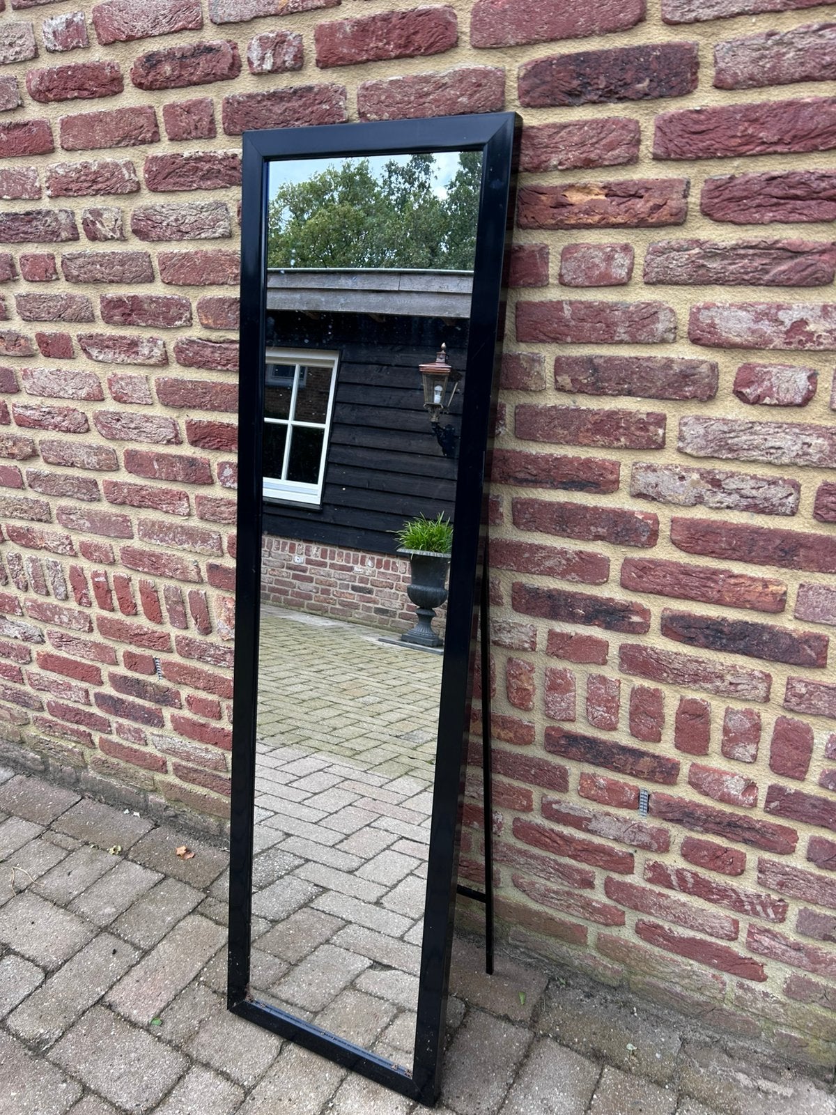 Spiegel zwart, Ophalen, Zo goed als nieuw, Rechthoekig, Minder dan 50 cm