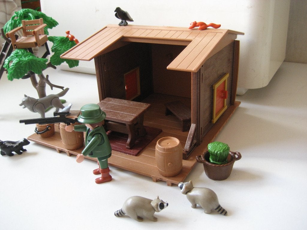 playmobil boshut met boswachter en dieren, Kinderen en Baby's, Speelgoed | Playmobil, Ophalen of Verzenden, Zo goed als nieuw