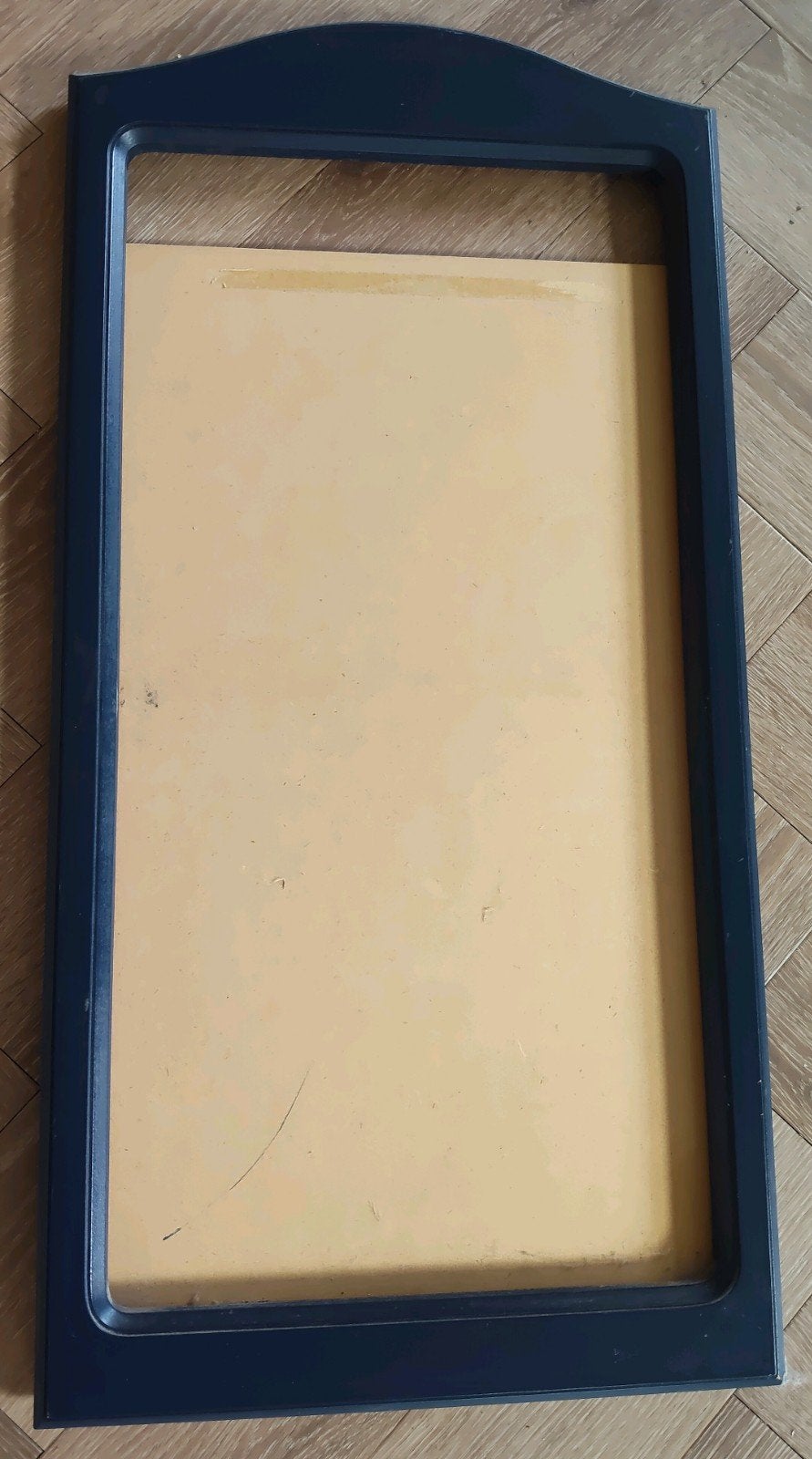 Mooie blauwe houten kalenderlijst / kalenderhouder, Ophalen, 72 cm, Blauw, Zo goed als nieuw