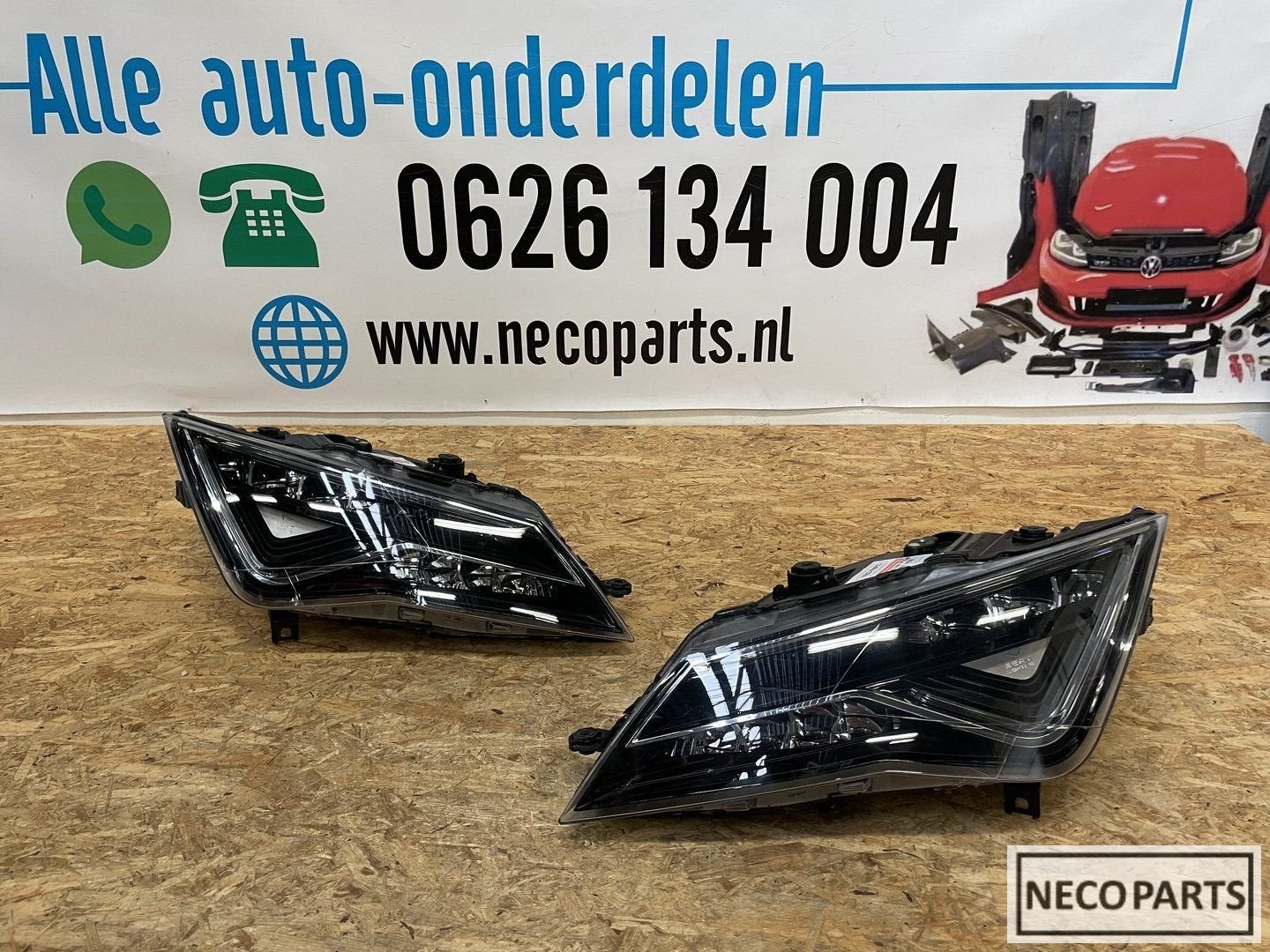 SEAT LEON 5F FACELIFT VOL LED KOPLAMP ORIGINEEL COMPLEET, Gebruikt, -, -, Ophalen of Verzenden