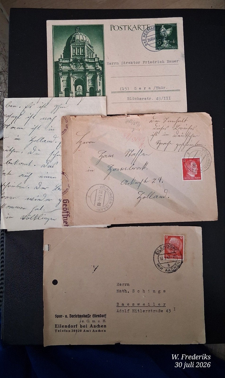Correspondentie WW2, Ophalen of Verzenden, Brief