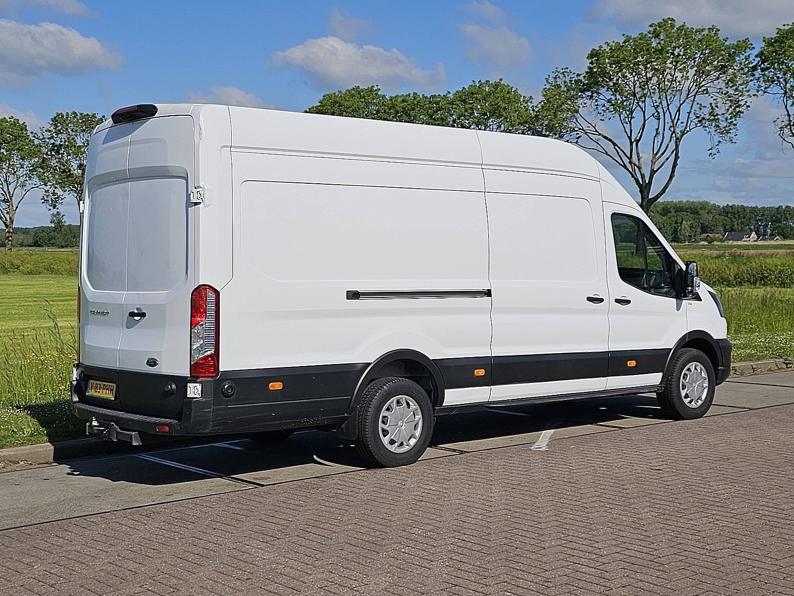 FORD TRANSIT 2.0 l4h3 rwd trekhaak, Auto's, Achterwielaandrijving, Euro 6, 4 cilinders, Wit