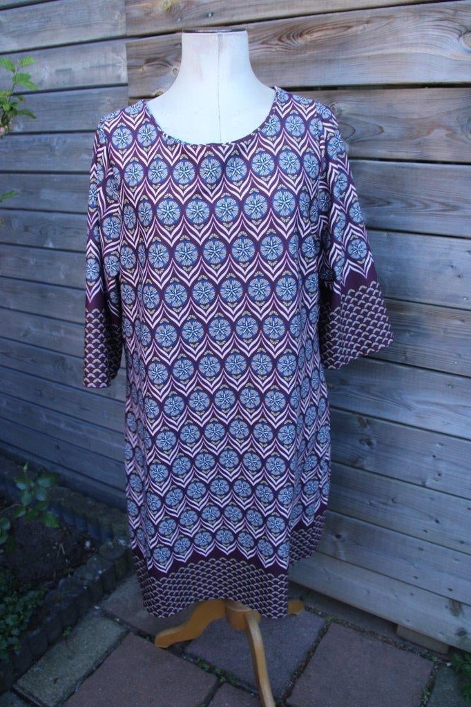 Jurk wijnrood/ blauw Paprika mt t2(46) Vaste prijs, Kleding | Dames, Maat 46/48 (XL) of groter, Ophalen of Verzenden, Zo goed als nieuw