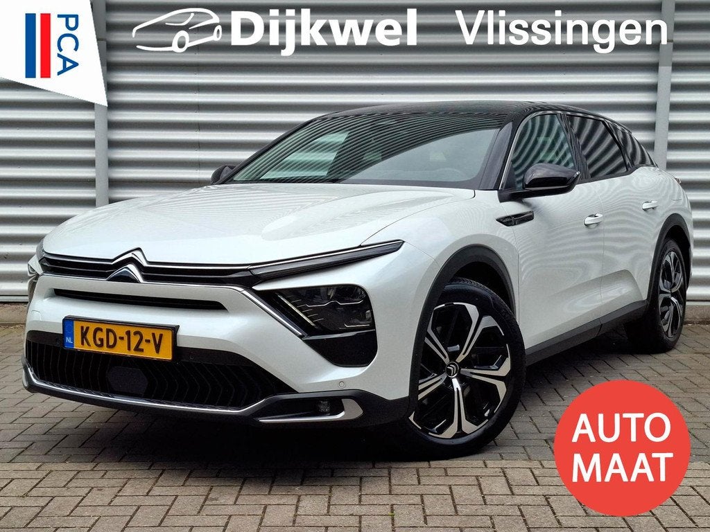 Citroen C5 X 1.6 Plug-in Hybrid 225 Automaat Shine Cam/Nav, Auto's, Citroën, Gebruikt, 4 cilinders, Wit, Hybride Elektrisch/Benzine