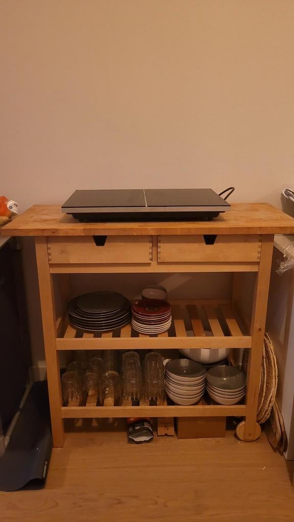 Ikea FÖRHÖJA Roltafel / keukentrolley, Ophalen, 50 tot 100 cm, Zo goed als nieuw, Minder dan 100 cm