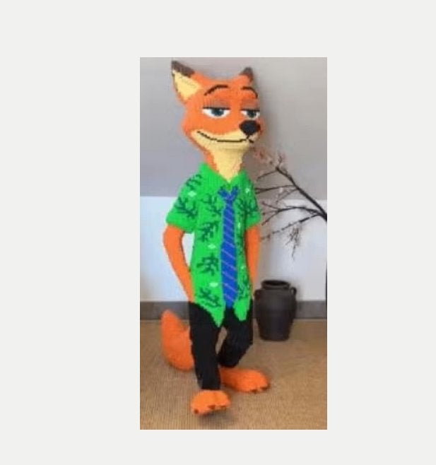 Disney Zootopia bouwblokken set Nick Wilde (64cm!), Verzamelen, Ophalen of Verzenden, Overige figuren, Nieuw, Beeldje of Figuurtje