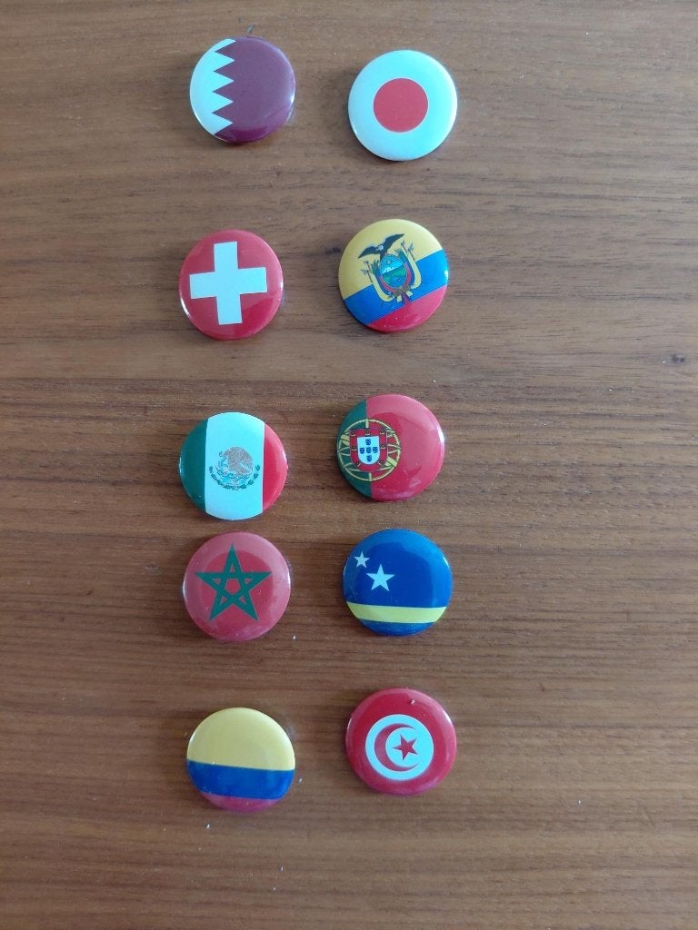 WK buttons. 10 stuks., Dekamarkt, Ophalen of Verzenden