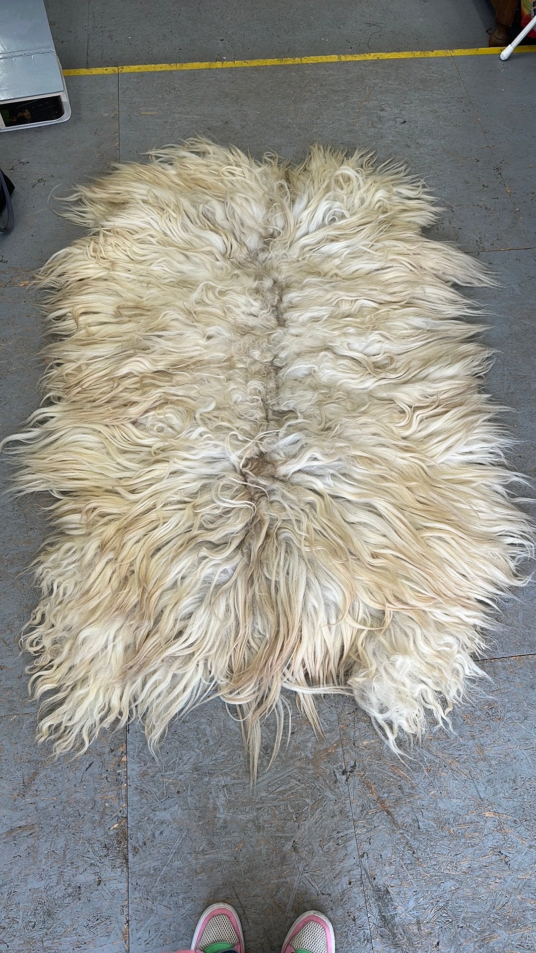 Groot schapenvacht op vilten onderkant 180x130cm wasbaar, Ophalen of Verzenden, Zo goed als nieuw