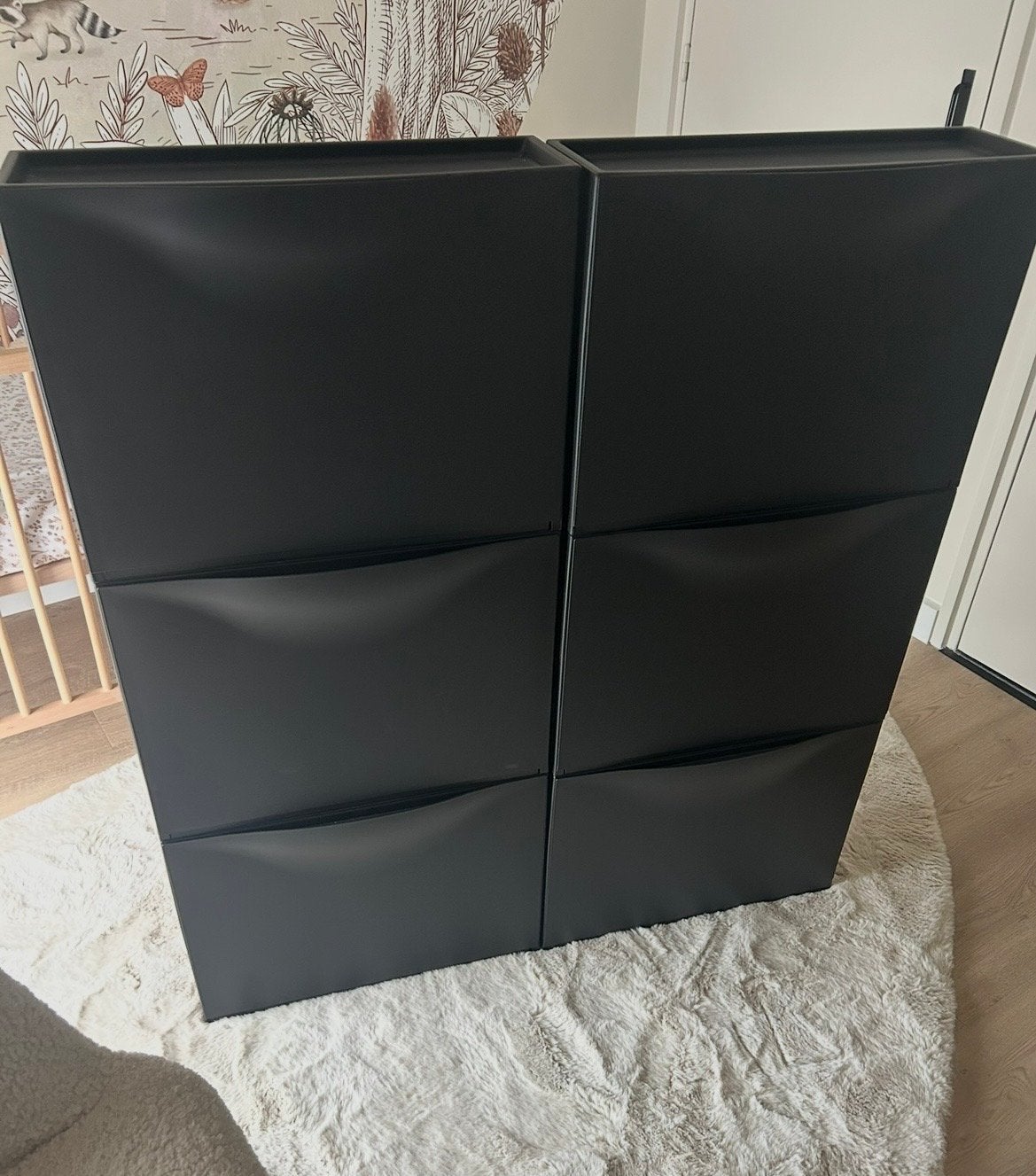 6 losse IKEA schoenenkasten - Zwart, prima staat, Ophalen, Gebruikt