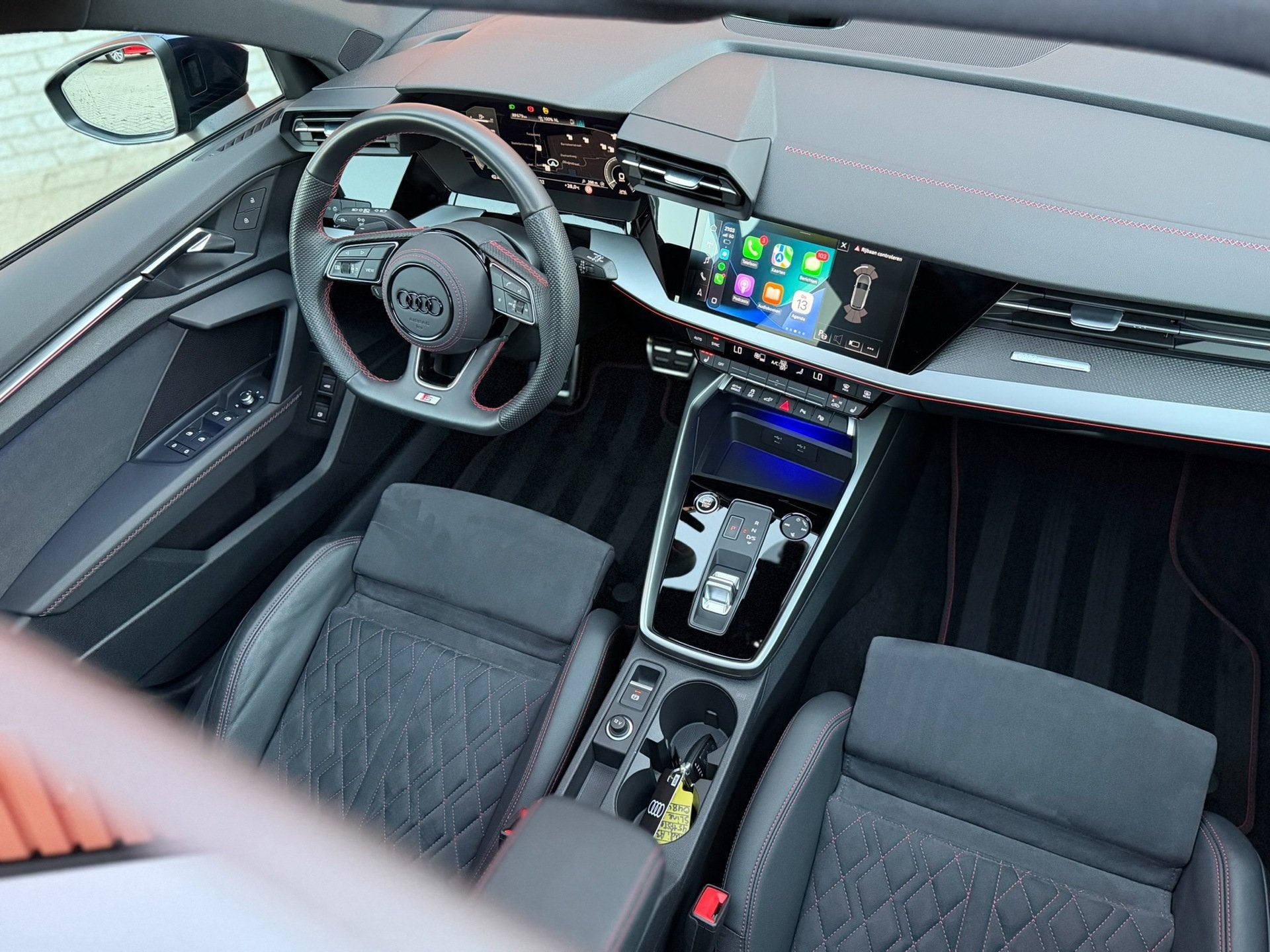 Audi A3 Sportback 45 TFSI e S-Line Pano RS-Stoelen Camera Sf, Auto's, Audi, 4 cilinders, 150 pk, Blauw, Plug-in hybride
