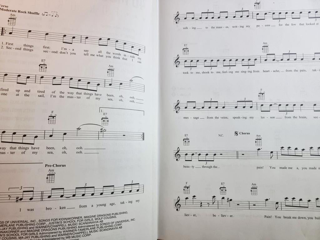 40 Most Streamed Songs for Ukulele bladmuziek, Muziek en Instrumenten, Bladmuziek, Zo goed als nieuw, Thema, Populair, Overige instrumenten