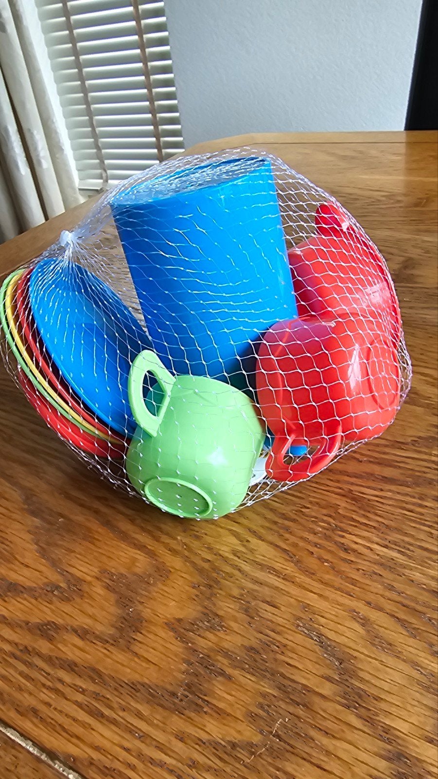 2x plastic theeservies 16- delig, Ophalen, Zo goed als nieuw