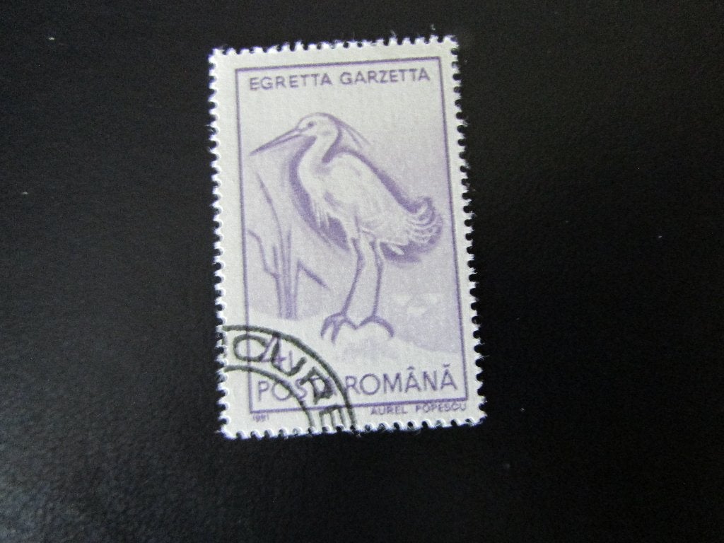 Postzegel Vogel: Kleine Zilverreiger uit Roemenië, Ophalen of Verzenden, Gestempeld, Dier of Natuur