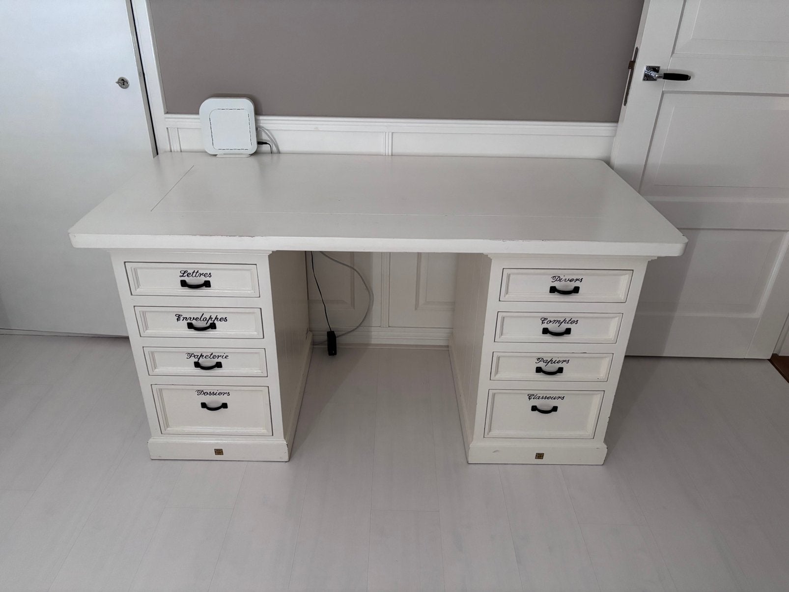 Rivièra Maison Bureau, Ophalen, Gebruikt, Wit, Hout