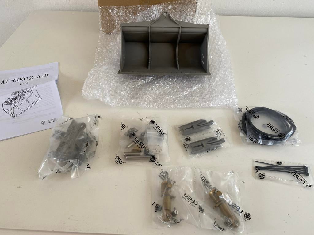 Lesu RC brede hydraulische kantelbak 1/14, Ophalen of Verzenden, Nieuw, Schaal 1:14, Onderdeel