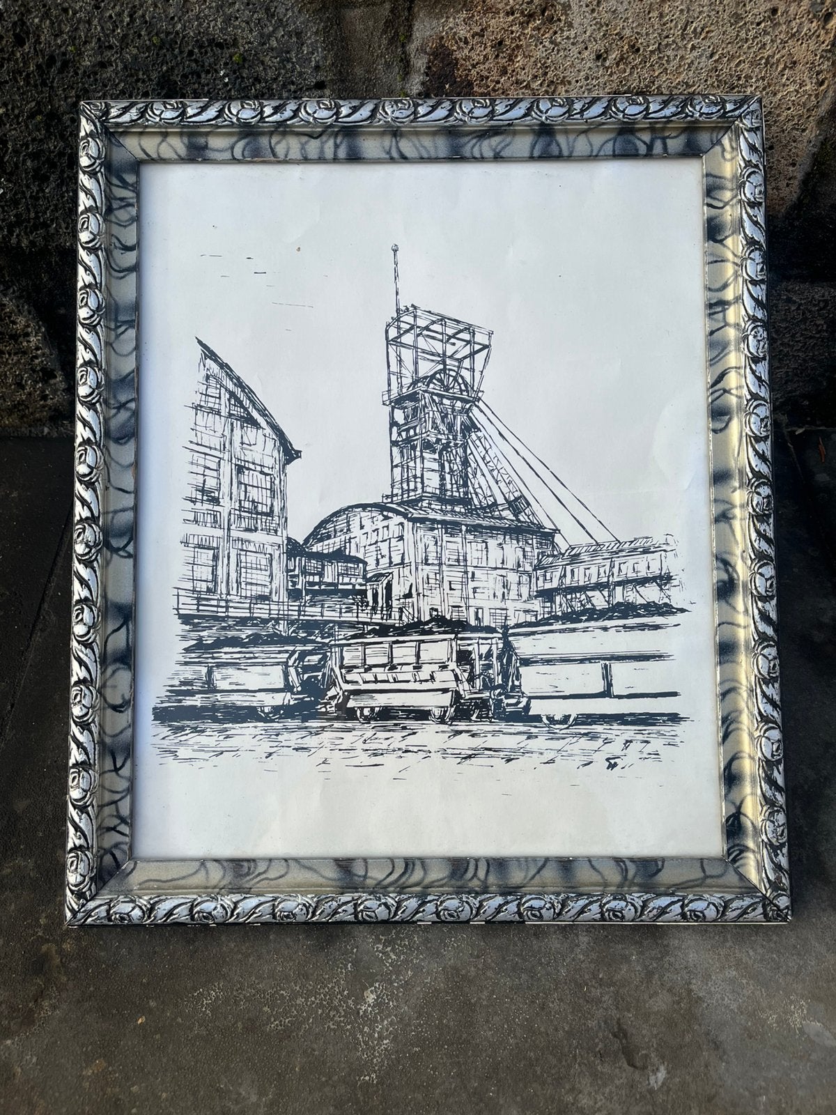 Vintage decoratieve lijst met een print Oranje-Nassau III, Antiek en Kunst, Kunst | Tekeningen en Foto's, Ophalen of Verzenden