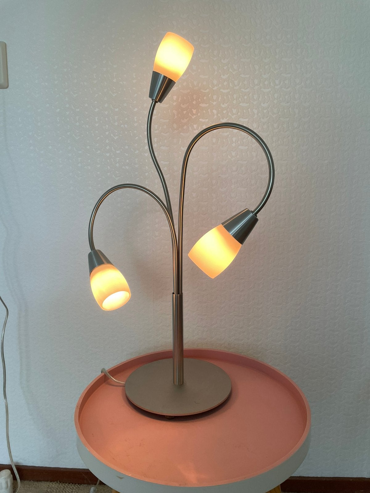 Tafellamp, Ophalen of Verzenden, Gebruikt, Glas, 50 tot 75 cm