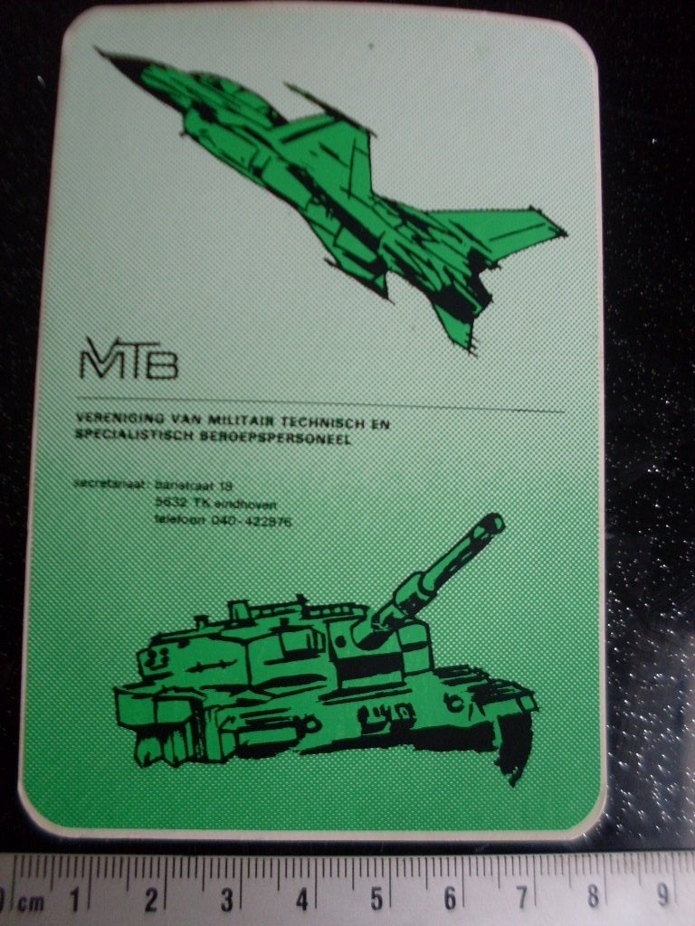 sticker VMTB mil technisch specialistisch beroepspersoneel, Verzenden, Zo goed als nieuw, Bedrijf of Vereniging