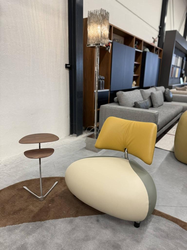 Nieuw Leolux Pallone Fauteuil Geel Groen Design Stoel Leer