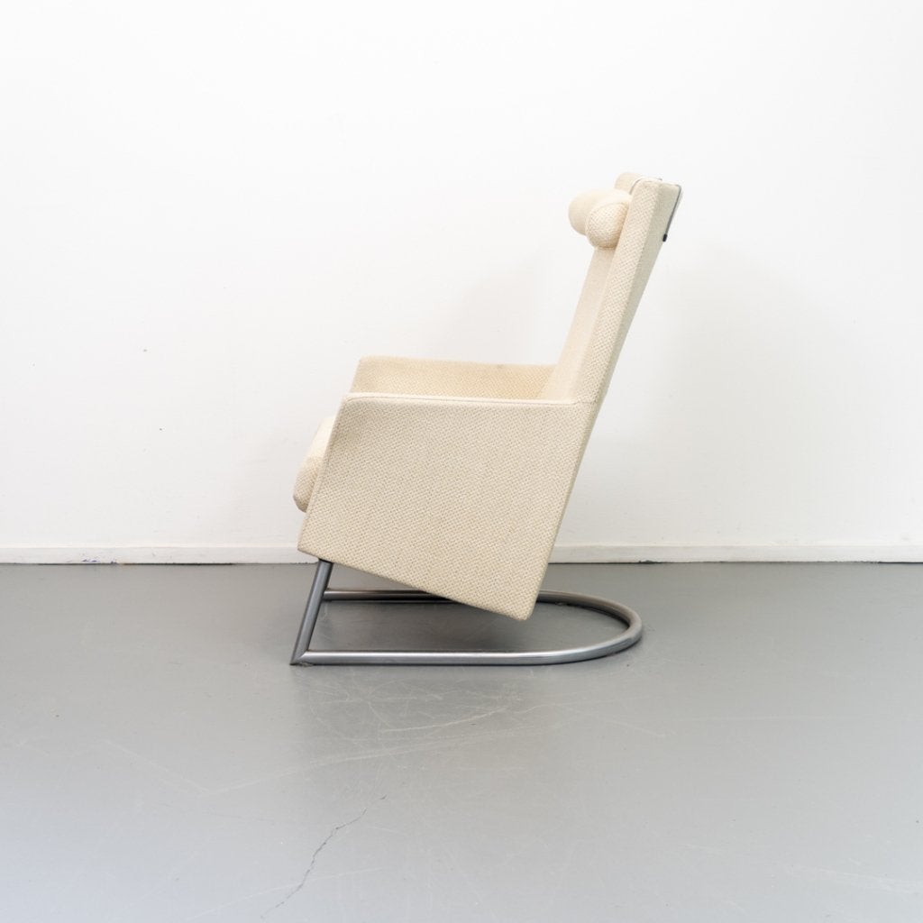 1x Montis Madonna Fauteuil Crème/Wit Stof - Metaal Sledepoot, Huis en Inrichting, Niet ingevuld, Niet ingevuld, 75 tot 100 cm