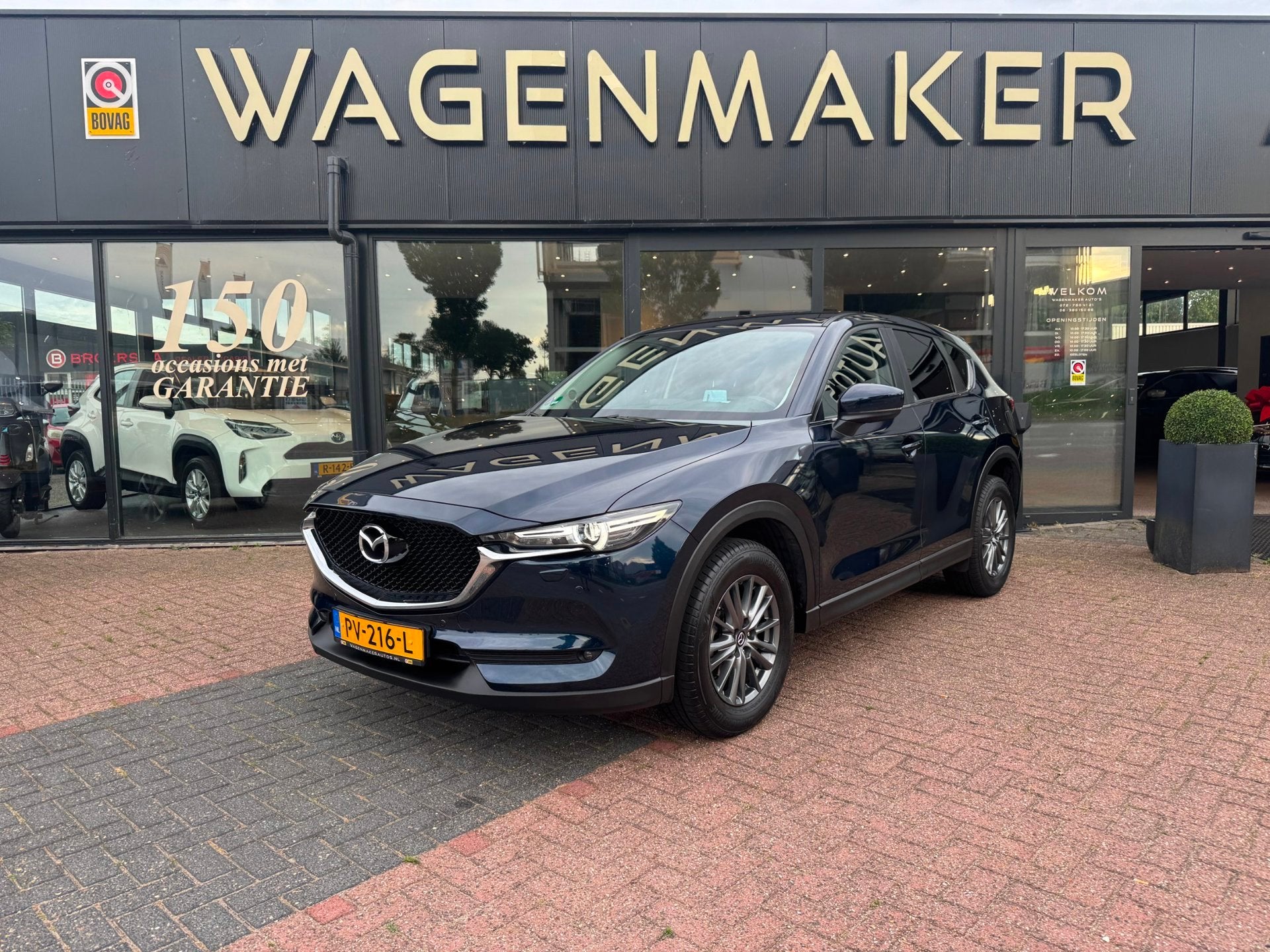 Mazda CX-5 2.0 SkyActiv-G 165 TS+ AUT|NAV|Leder|CAM|DealerOH, Auto's, Mazda, Gebruikt, 4 cilinders, Blauw, Automatische klimaatregeling