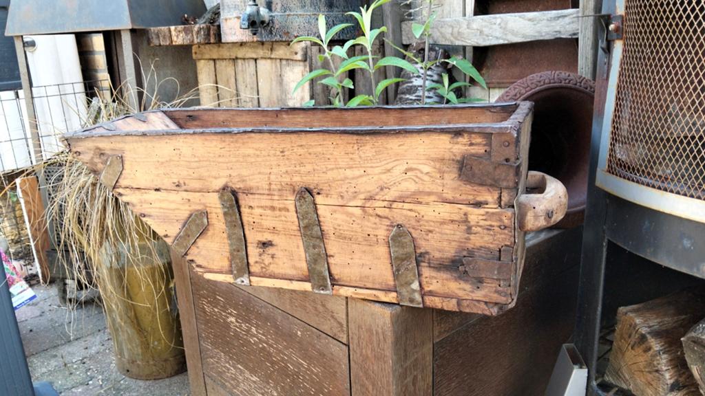 Brocante oude trog zaaibak deegbak mangelbak, Antiek en Kunst, Curiosa en Brocante, Ophalen of Verzenden