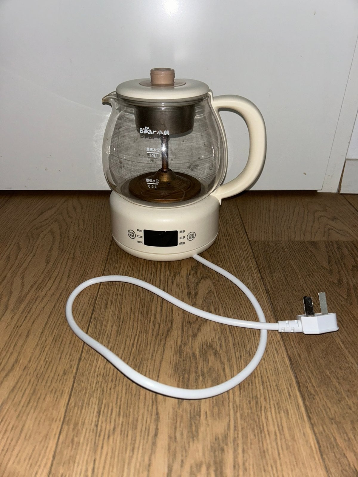 Bear 小熊 Electric Tea Maker – 1L Glass Teapot, 1 tot 2 liter, Ophalen of Verzenden, Gebruikt