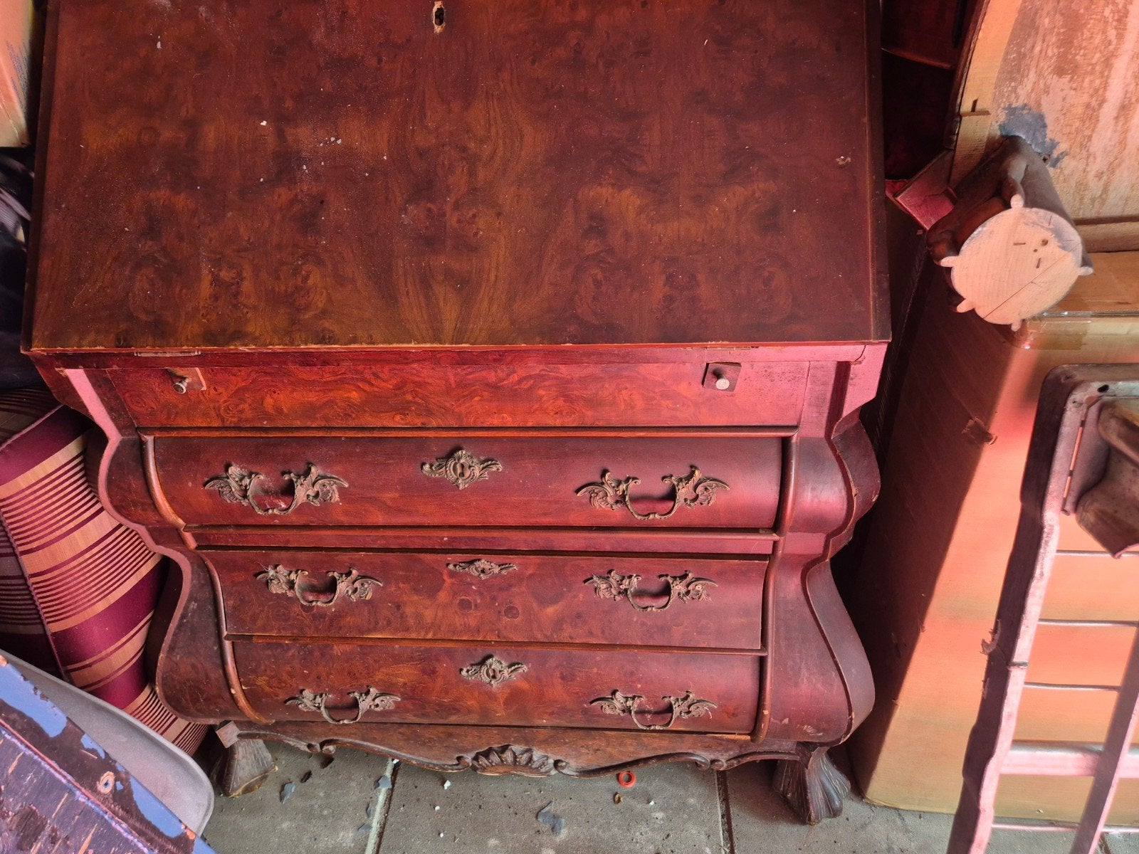 Antiek Biedermeier Secretaire Bureau, Ophalen