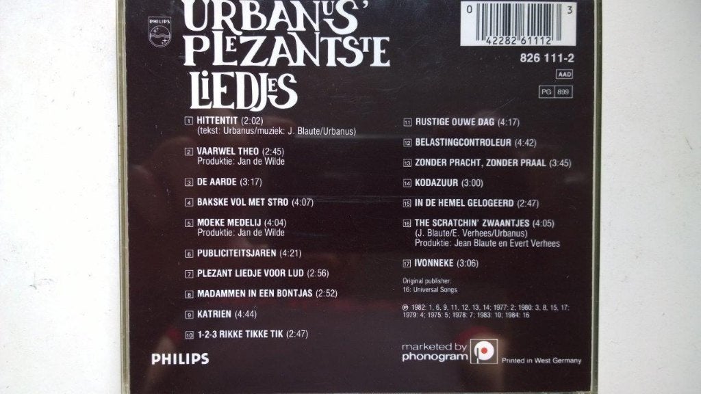Urbanus - Urbanus Plezantste Liedjes, Ophalen of Verzenden, Zo goed als nieuw, Album