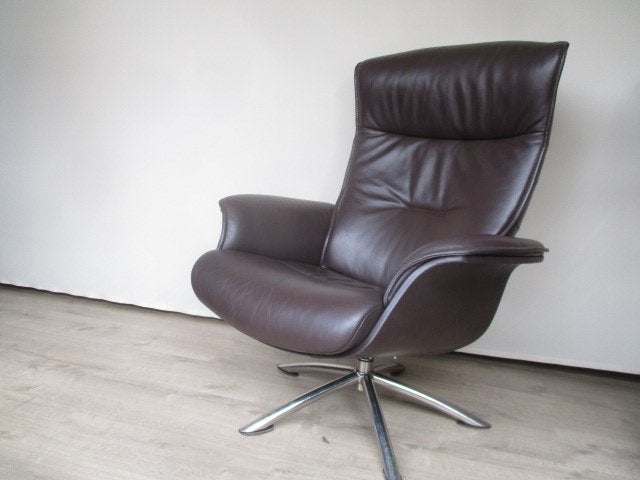 KEURIGE Conform Prime bruin leder stervoet medium, Ophalen of Verzenden, Zo goed als nieuw, 75 tot 100 cm, Hout