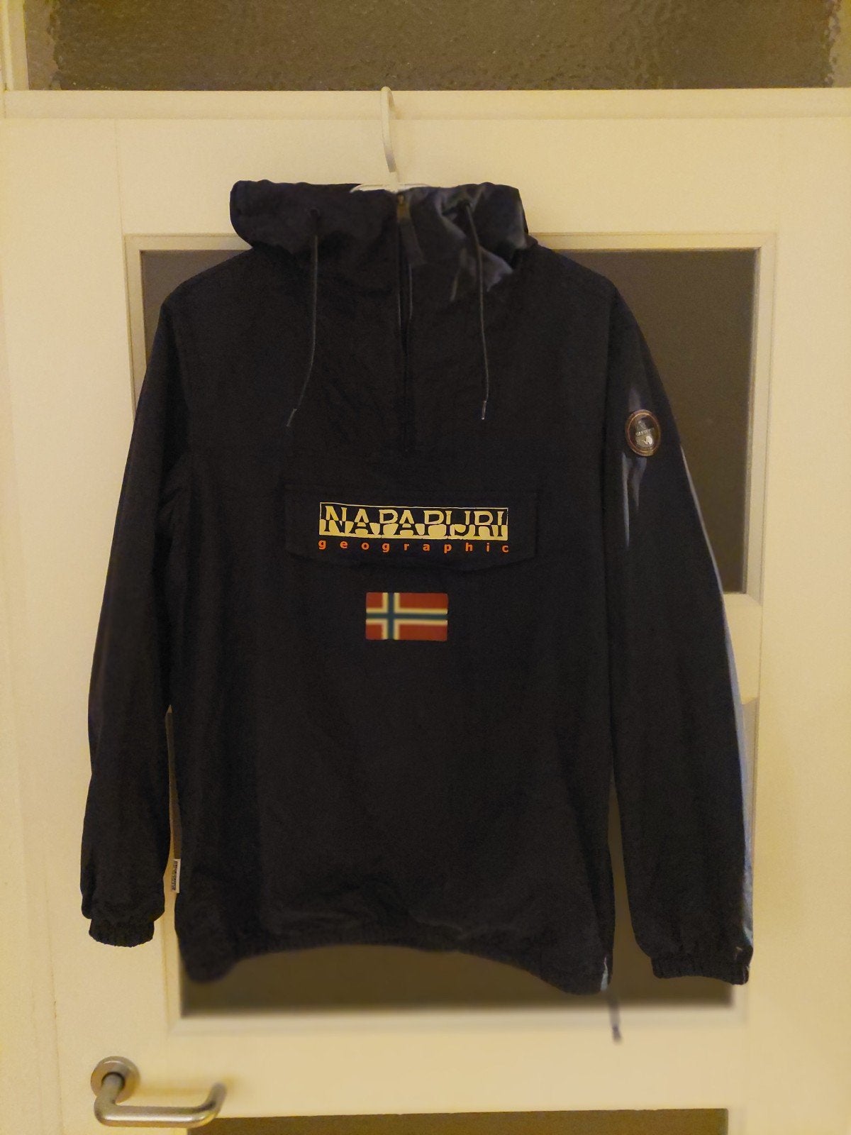 Napapijri Geographic jas maat S, Blauw, Ophalen of Verzenden, Zo goed als nieuw, Napapijri
