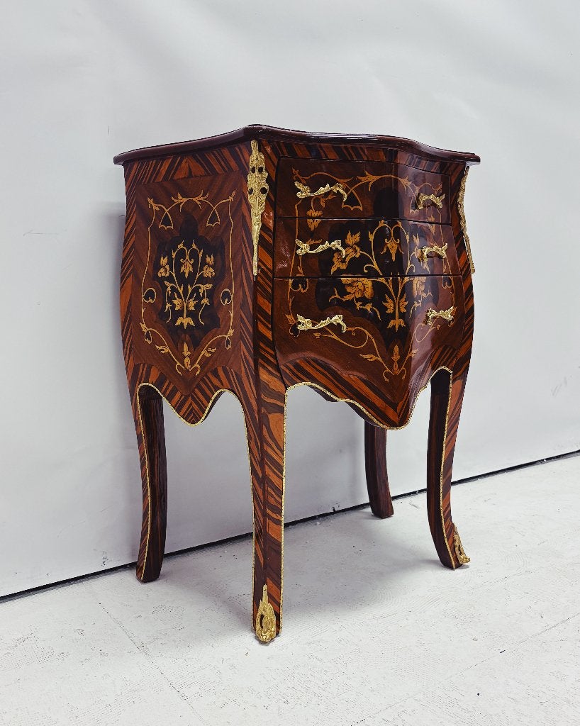 Marqueterie Commode met Inlegwerk in Louis XV-stijl, Rococo, Louis XV, Nieuw, 3 of 4 laden, X