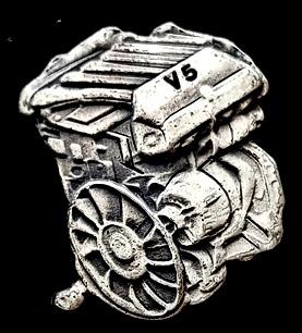 Volkswagen V 5 pin- zilvergrijs, Verzenden, Nieuw, Transport, Speldje of Pin