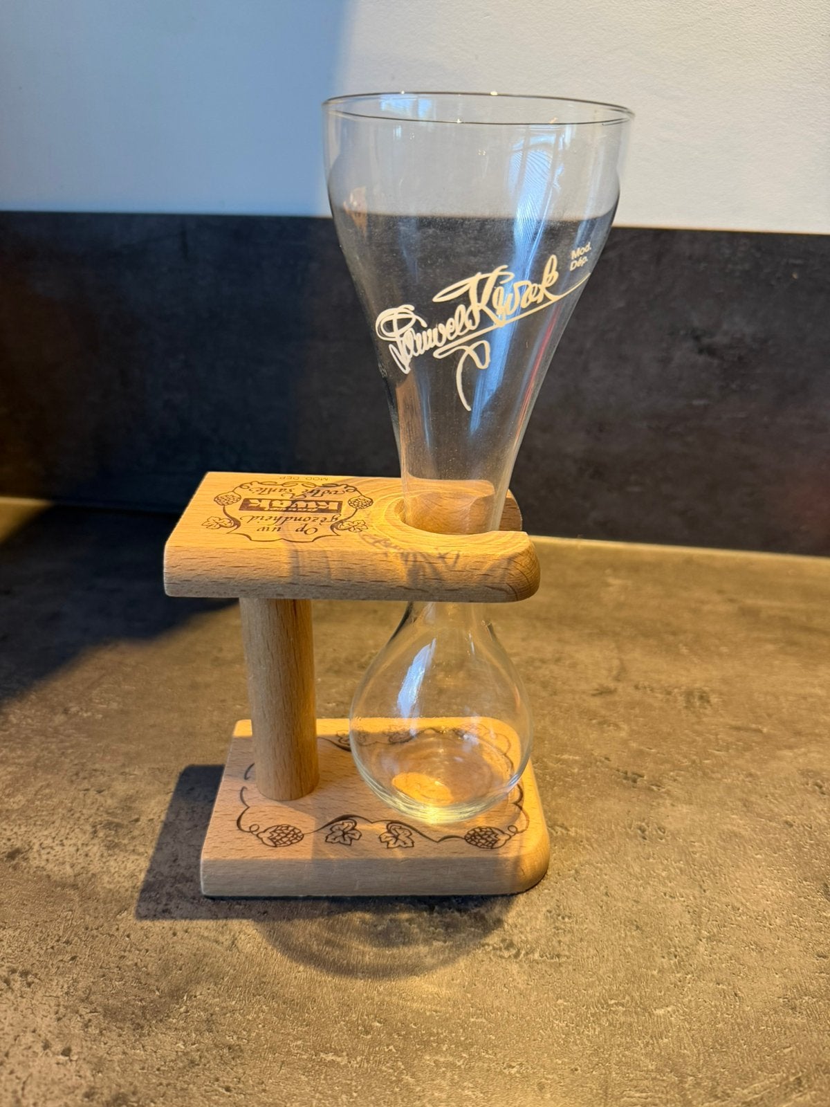 Kwak glas met houder, Ophalen, Zo goed als nieuw, Bierglas