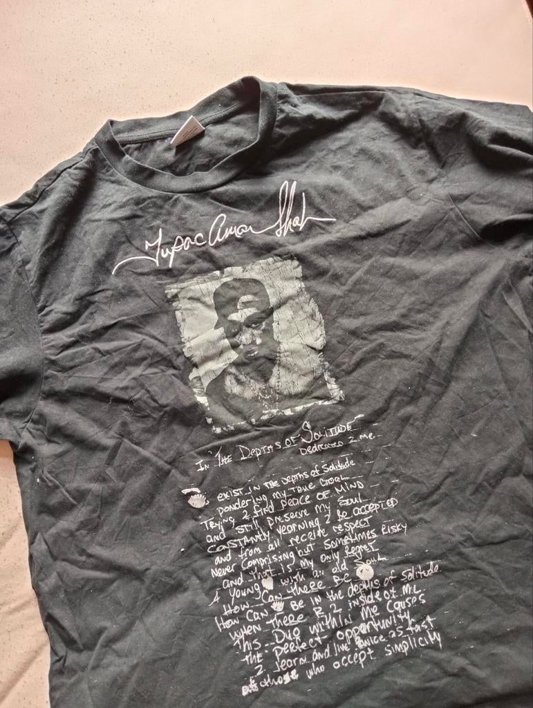 Tupac t-shirt, Ophalen of Verzenden, Gedragen, Overige maten, Grijs