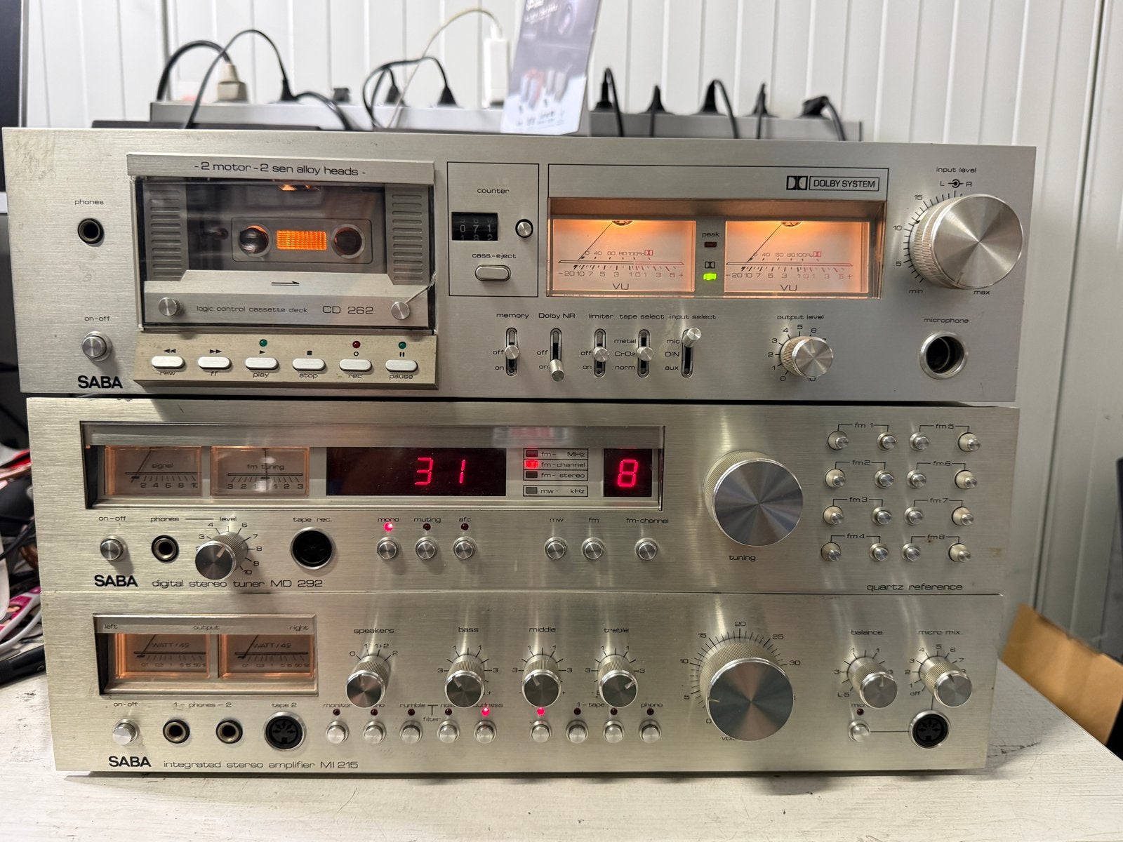 Saba stereo setje, Audio, Tv en Foto, Stereo-sets, Saba, Gebruikt, Cassettedeck, Losse componenten