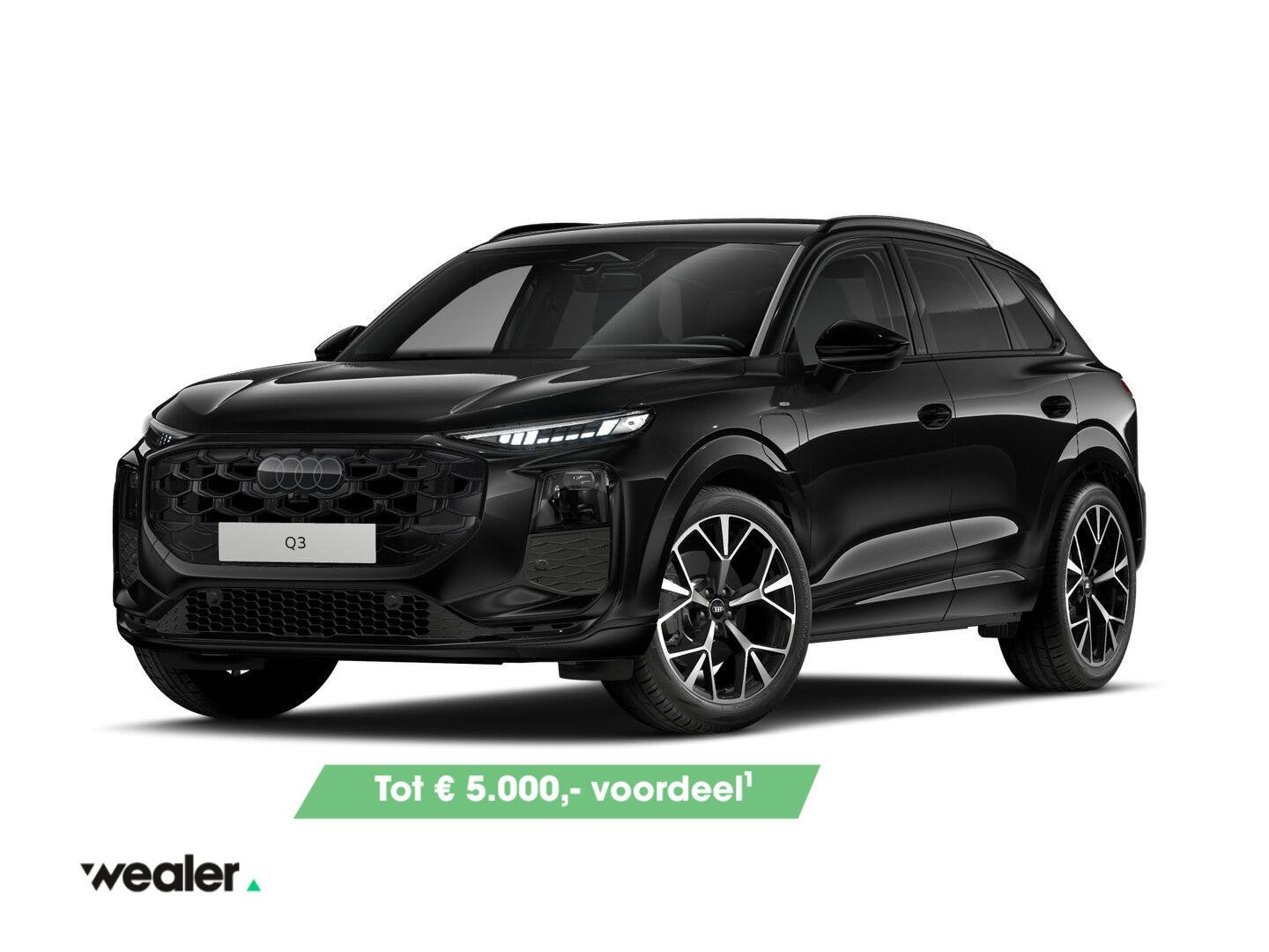 Audi Q3 S edition (A3) e-hybrid 200 kW / 272 PK SUV 6 ver, Auto's, 1800 kg, 4 cilinders, Zwart, 59 km/l