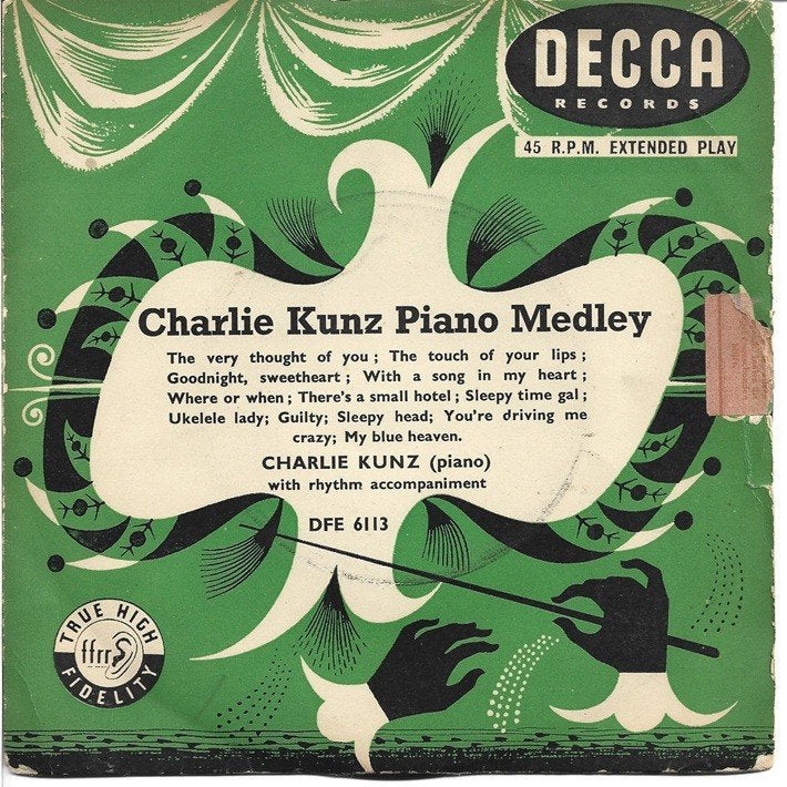 Charlie Kunz – Piano Medley, Gebruikt, Verzenden, 7 inch, EP