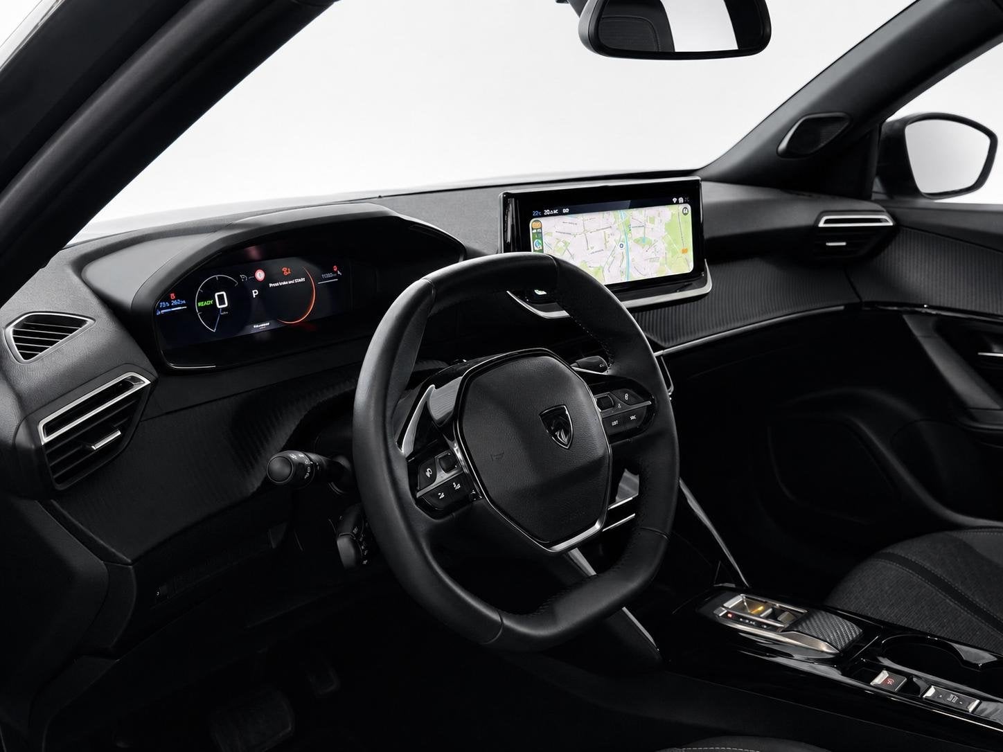 Peugeot e-2008 EV Allure Pack 54 kWh Navigatie by Apple Carp, Gebruikt, 156 pk, Blauw, Leder en Stof