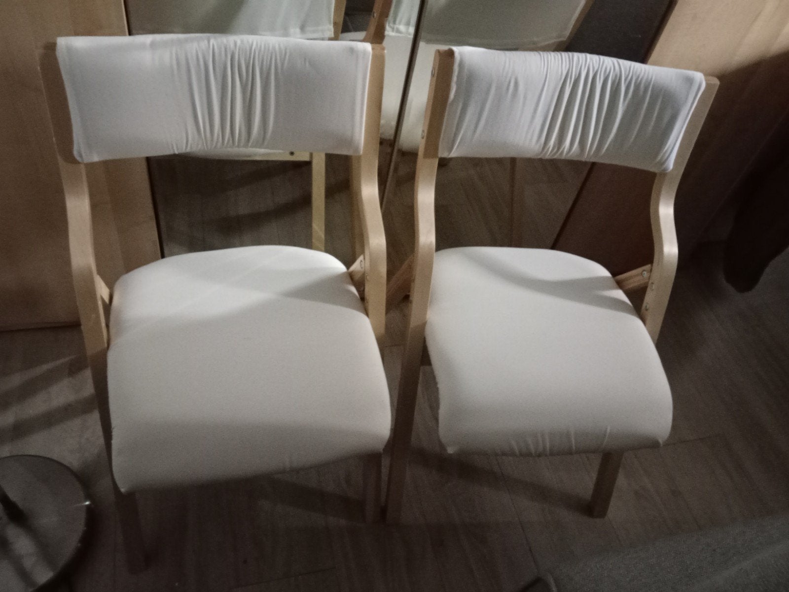 2x IKEA Terje klapstoelen - Wit/Hout, Huis en Inrichting, Ophalen, Gebruikt, Twee, Modern, Scandinavisch