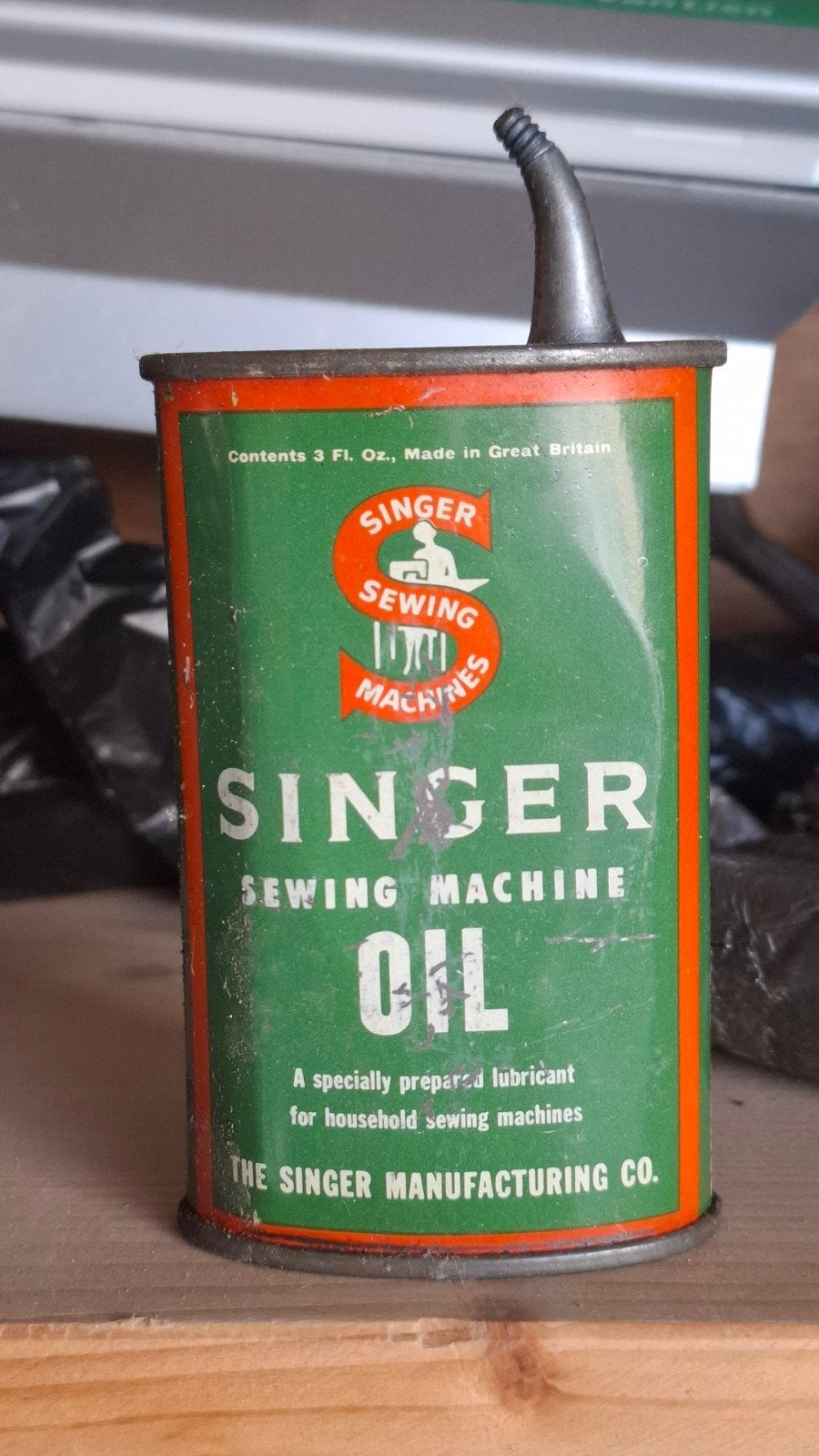 Antiek Singer Naaimachine Olie Kannetje - Vintage Decoratie, Antiek en Kunst, Ophalen of Verzenden