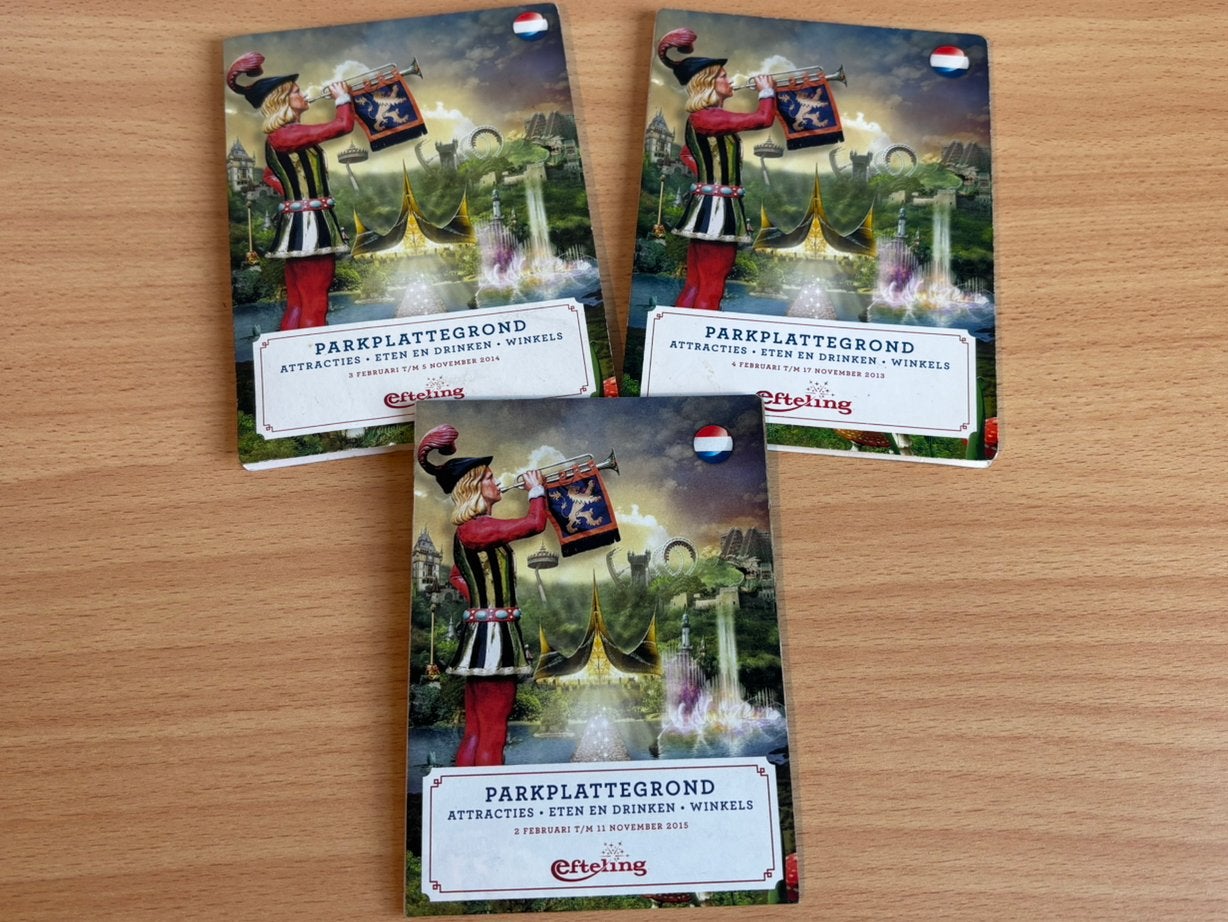 Efteling Plattegronden 2013, 2014, 2015!, Ophalen of Verzenden, Zo goed als nieuw, Overige typen