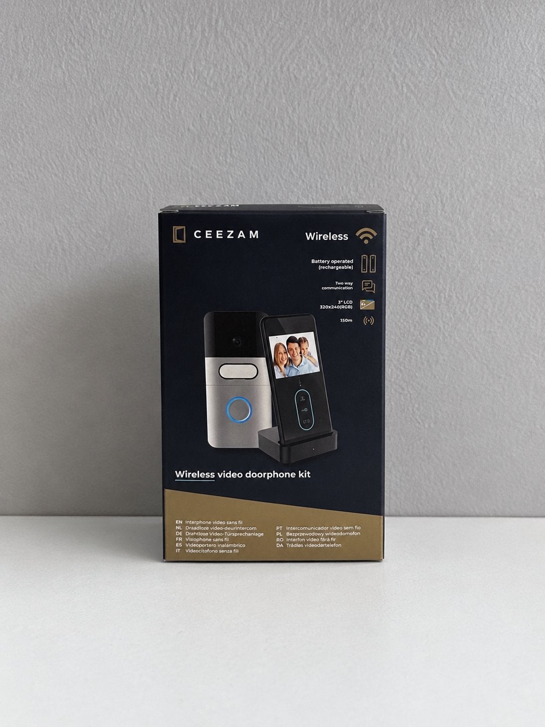 CEEZAM Draadloze Video Deurintercom Kit, Ophalen, Bewegingsdetectiesensor, Nieuw, Draadloos
